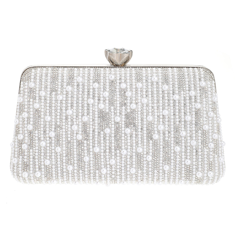 Evening Bag Beaded - Sacs de soirée formels en argent