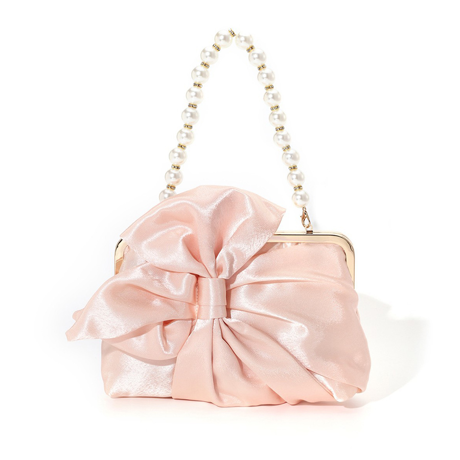 Evening Bag Beaded - Sacs de soirée en Satin blanc