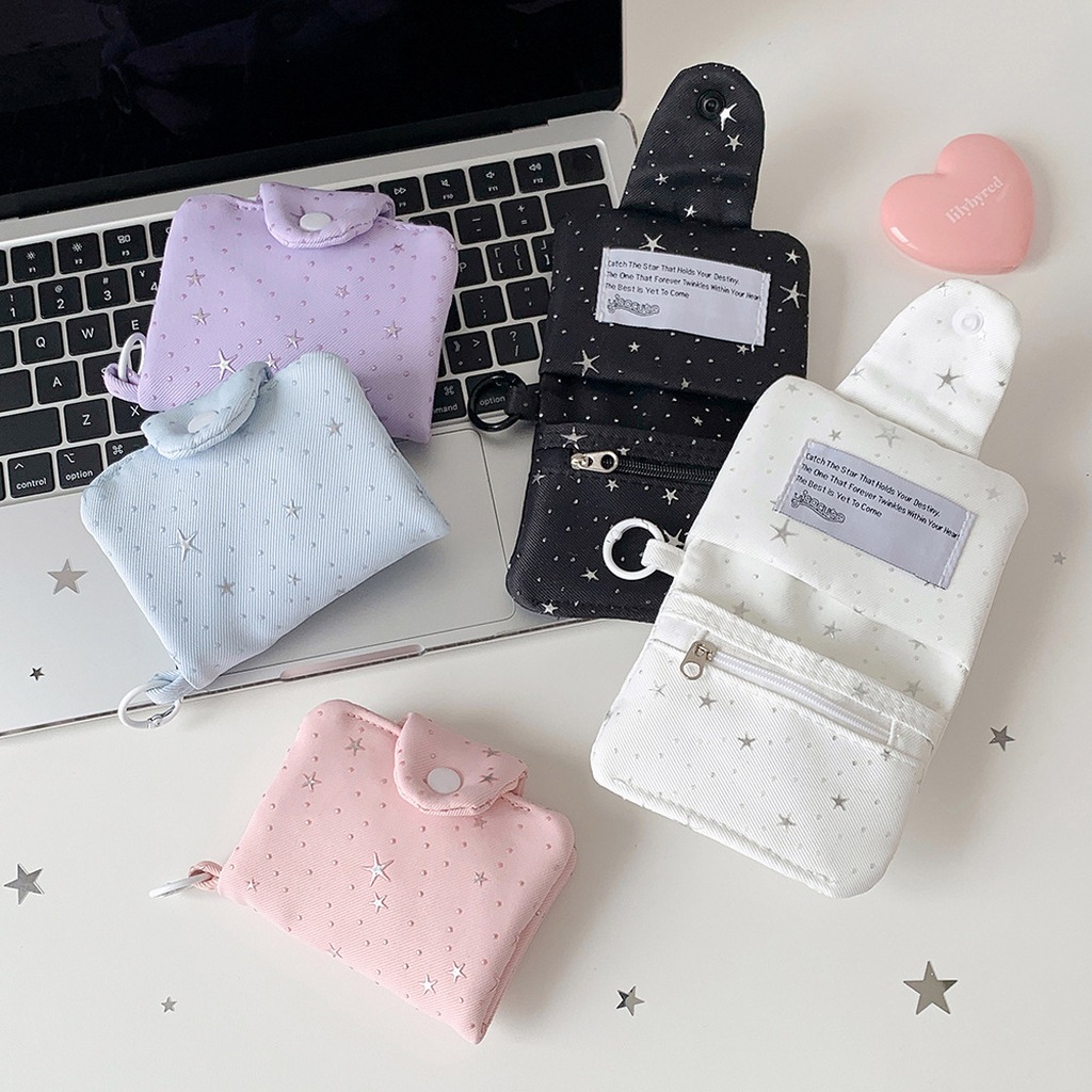 Women Bags Flipkart - Porte-monnaie à paillettes imprimé étoiles, en