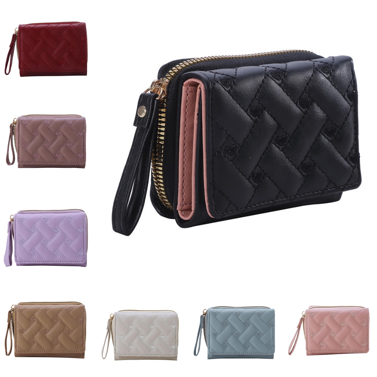 Women Bags Flipkart - Portefeuille tri-pliant en cuir PU pour