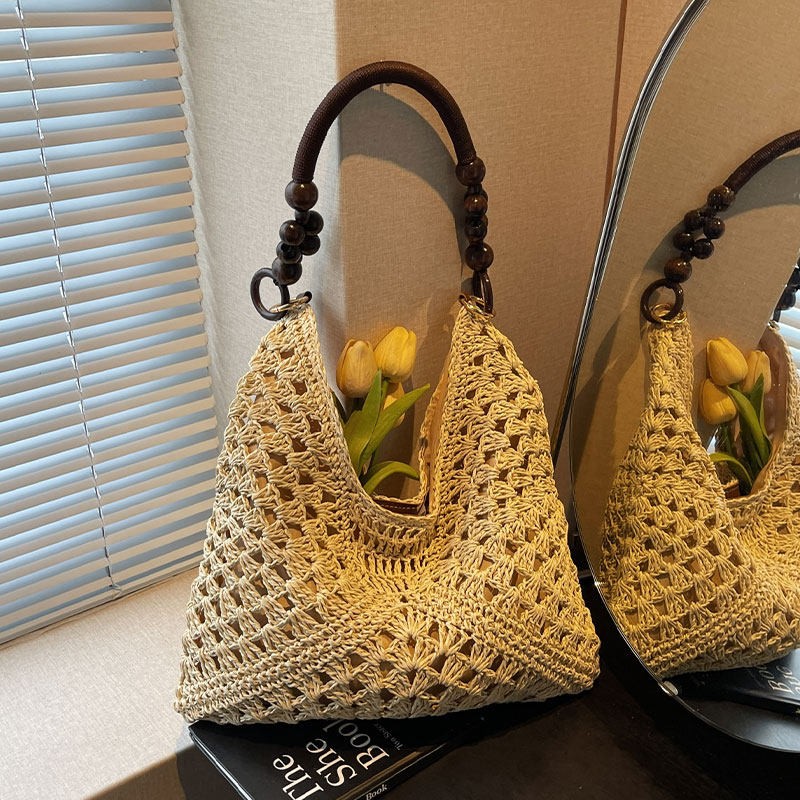 Sac à bandoulière en paille tr - Woven Straw Bag avis et prix