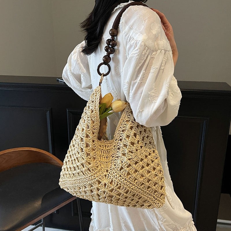 Sac à bandoulière en paille tr - Woven Straw Bag avis et prix