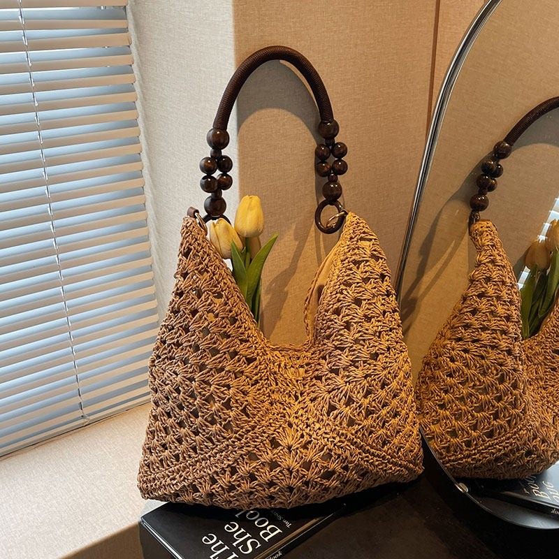 Sac à bandoulière en paille tr - Woven Straw Bag avis et prix