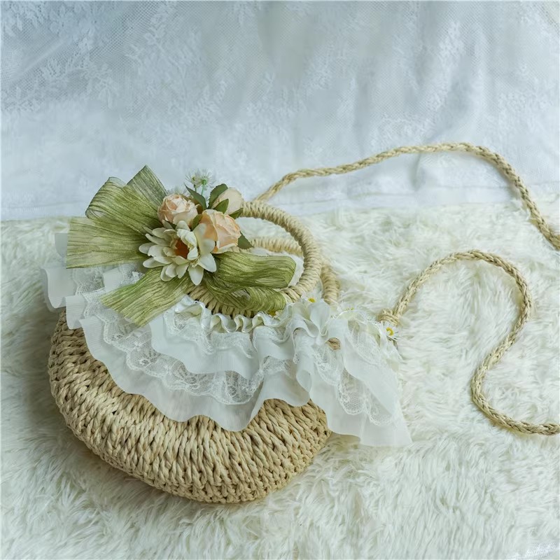 Sac tissé en paille de dentell - Woven Straw Bag avis et prix