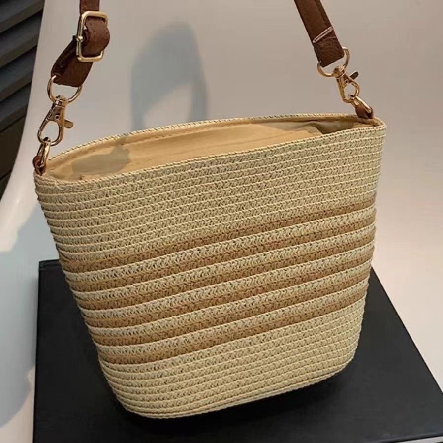 Sac de plage en paille tressé  - Woven Straw Bag avis et prix