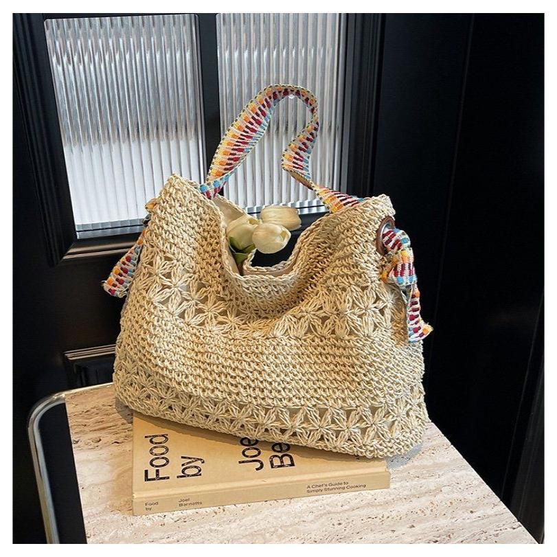 Sac de plage en paille tressé  - Woven Straw Bag avis et prix