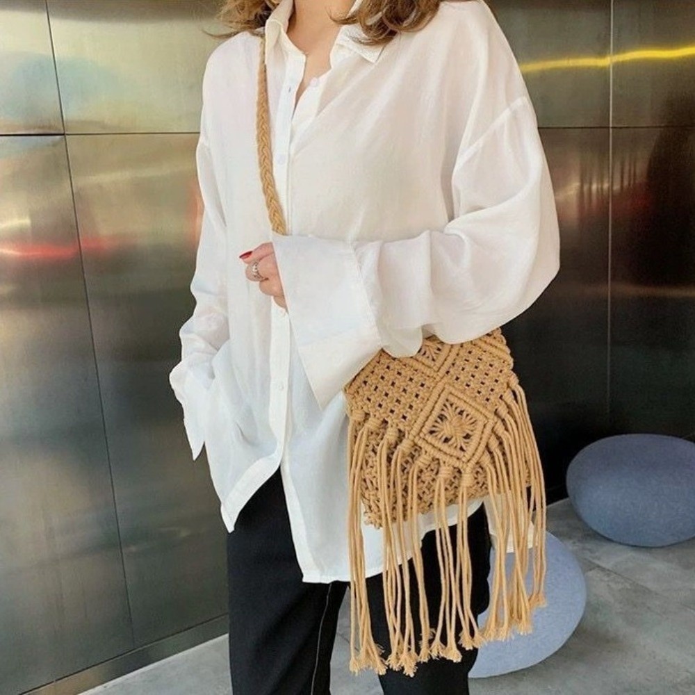 Sac en paille tressé de style  - Woven Straw Bag avis et prix