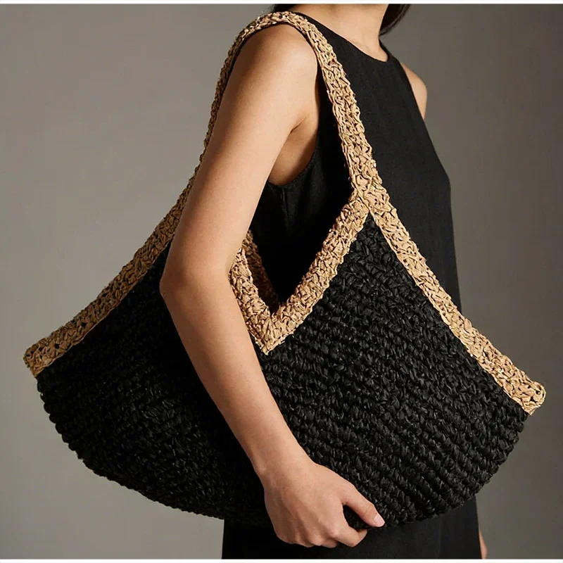 Nouveau sac à main tressé à la - Woven Straw Bag avis et prix