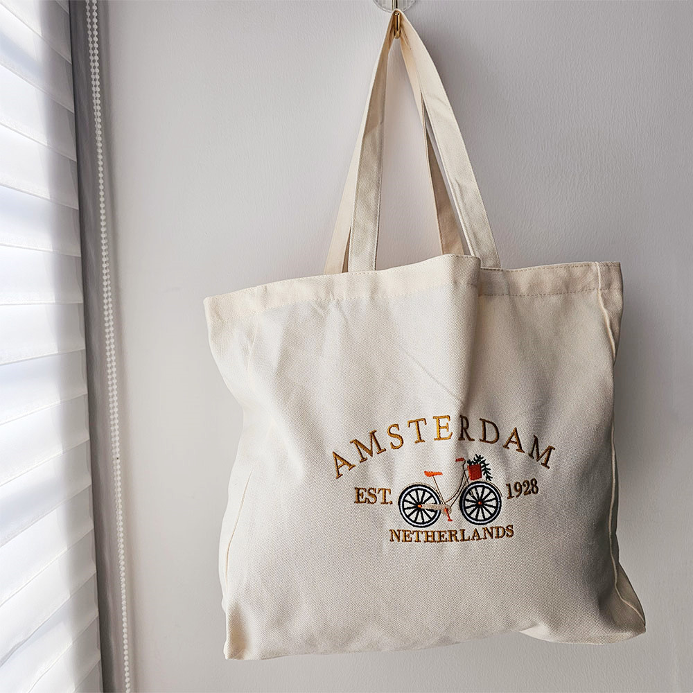 Sac fourre-tout en toile brodé - Women Bags Ck avis et prix