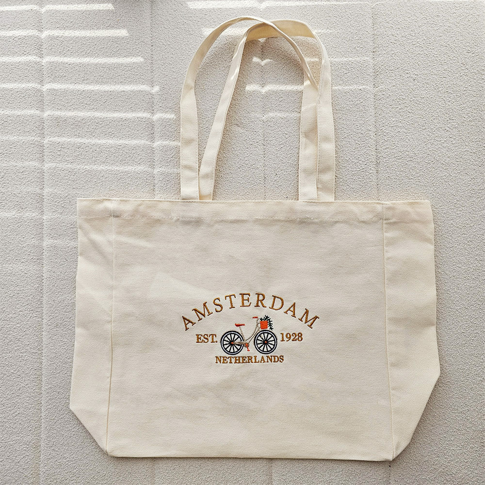 Sac fourre-tout en toile brodé - Women Bags Ck avis et prix